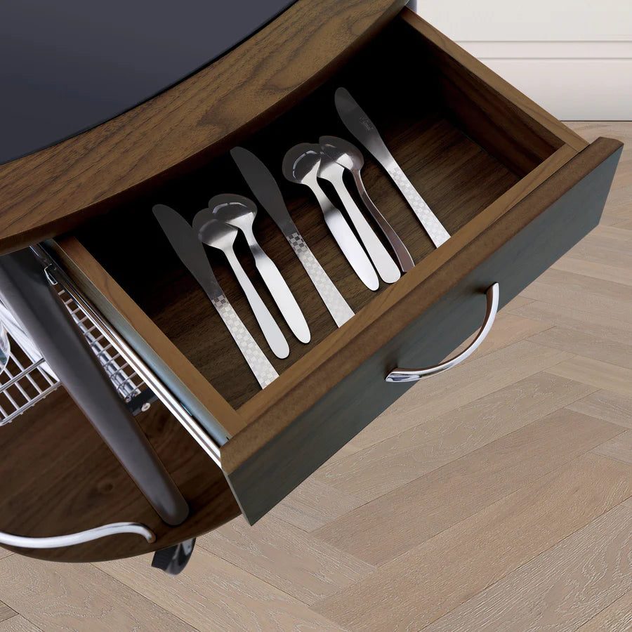 Wooden Trolley With Metal Frame - grahsajja