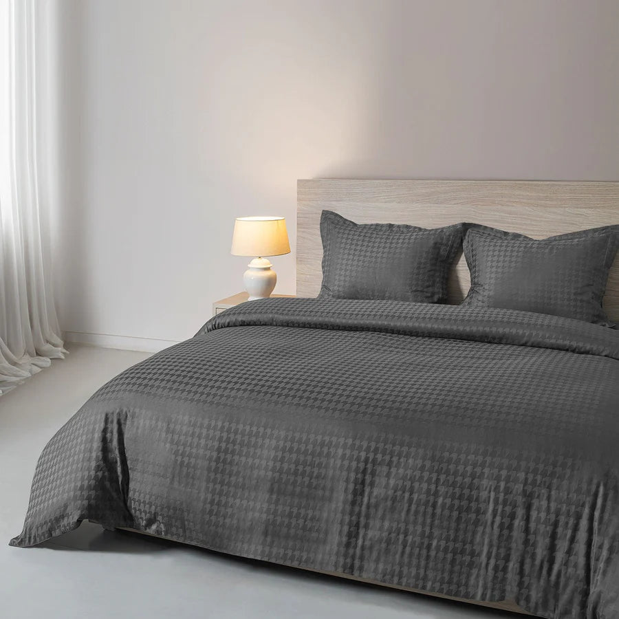 Spread Home 550 TC Italian Jacquard 100% Cotton Bedsheet Houndstooth - grahsajja