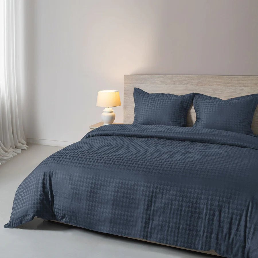 Spread Home 550 TC Italian Jacquard 100% Cotton Bedsheet Houndstooth - grahsajja