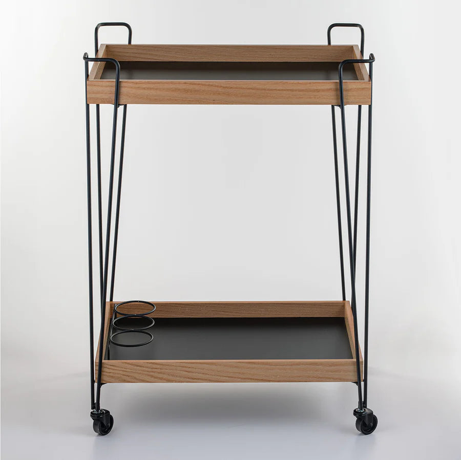 Classic Oakwood Serving Cart - grahsajja