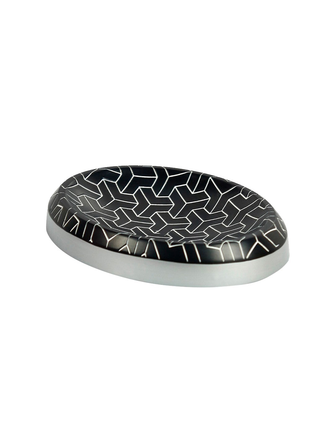 Alvina Black & Silver Polyresin 4 Pcs Bathroom Set - grahsajja