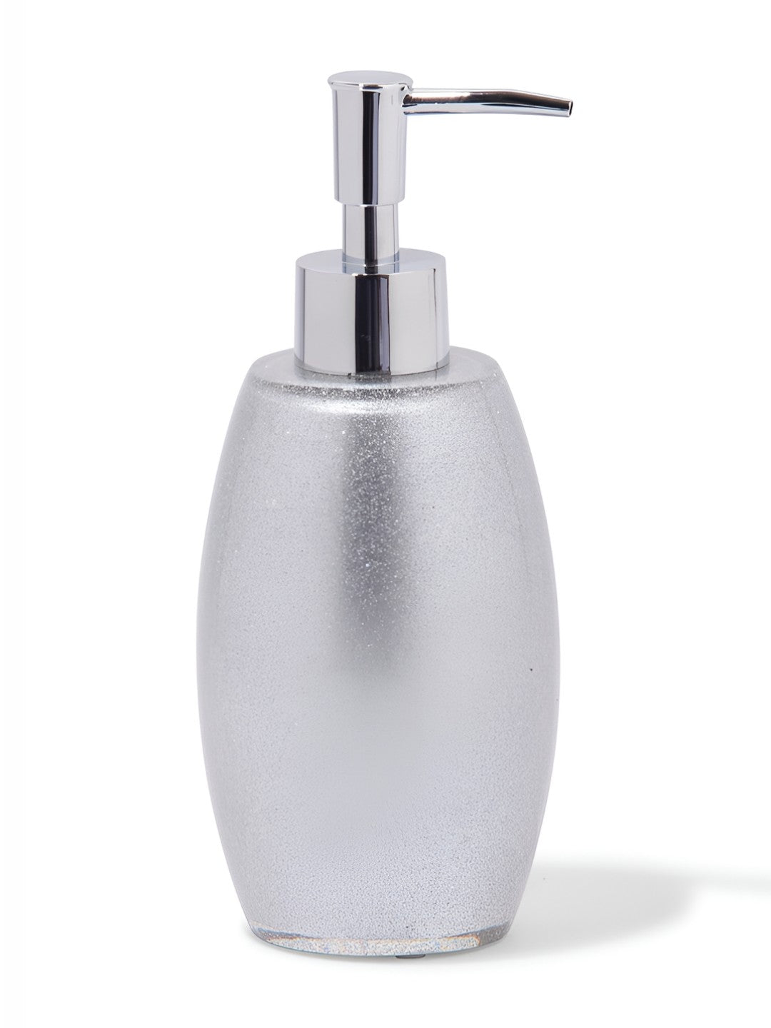 Silver-Toned 4 pieces Solid Polyresin Bath Accessories Set - grahsajja