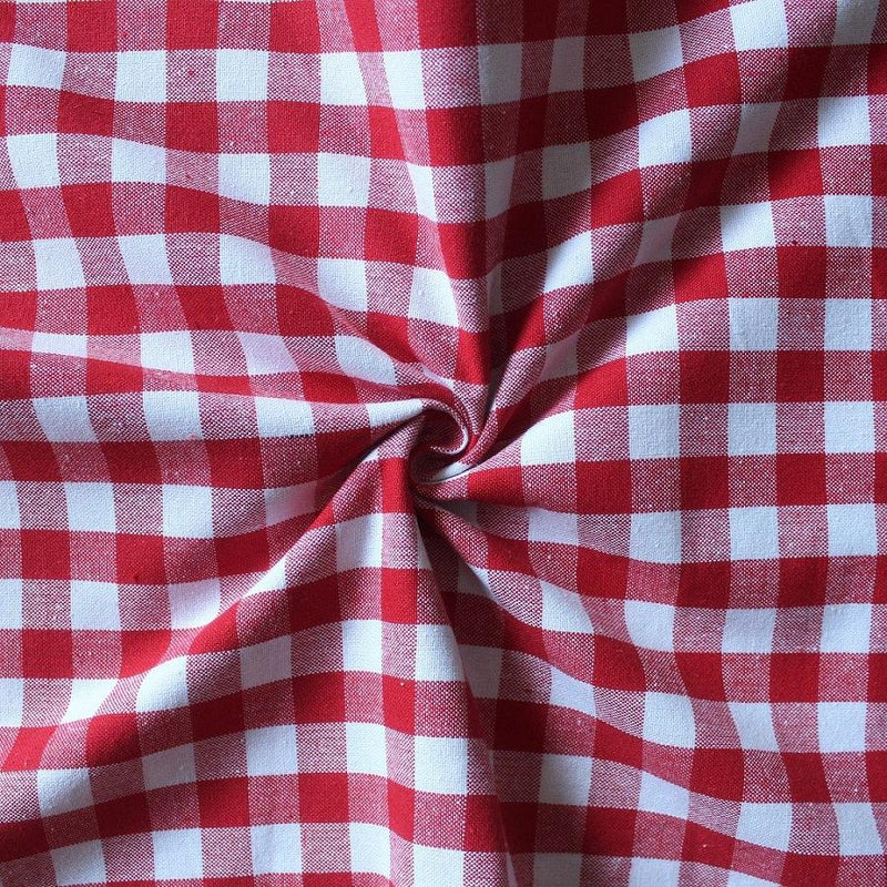 Linen Tea towel Gingham Pack Of 4 Red - grahsajja