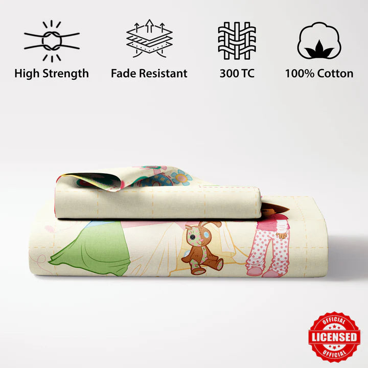 Dora Digital Printed 300TC Cotton Bedsheet (Tent)