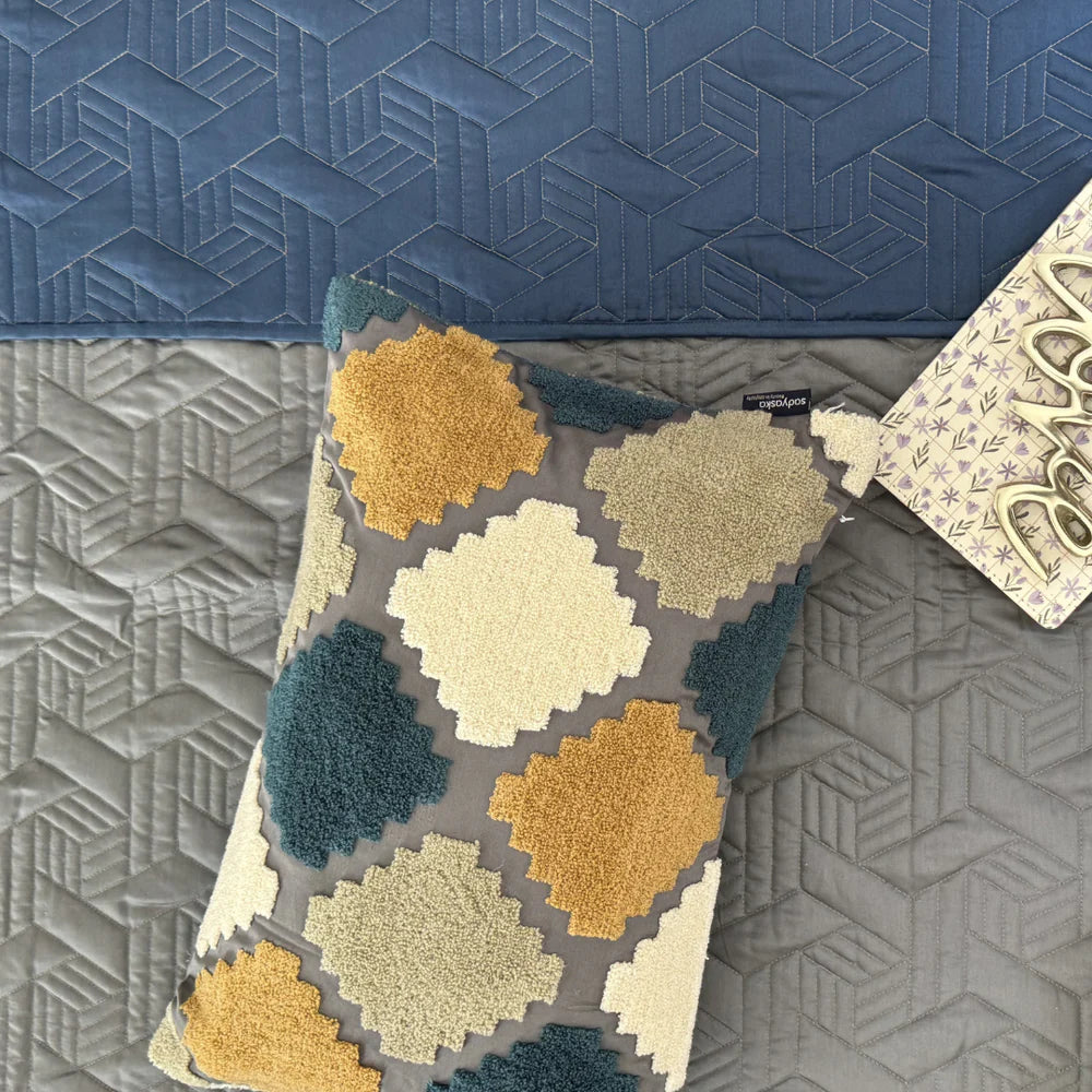 Nicobar Cotton Cushion Cover (12"×18")