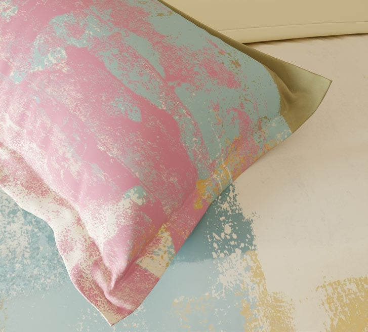 D'Decor Bedsheet Super King SizeACME PASTEL YELLOW Platinum Collection - grahsajja