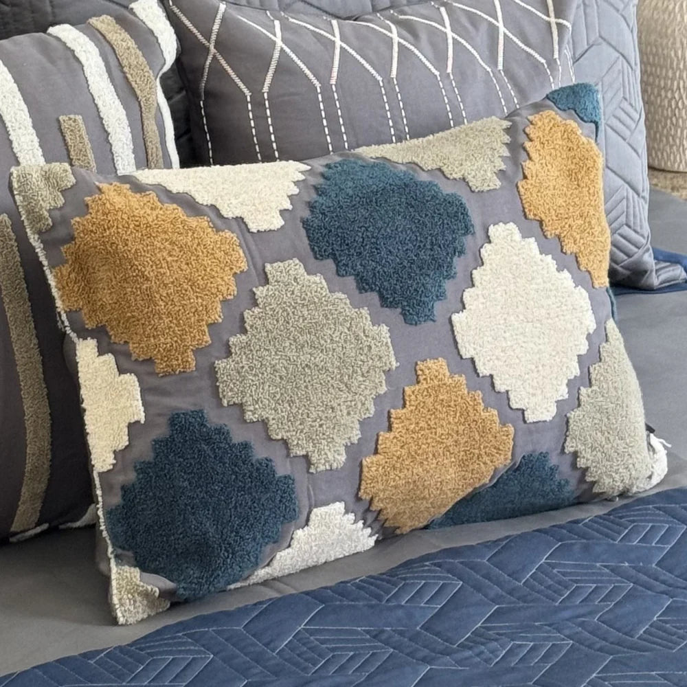 Nicobar Cotton Cushion Cover (12"×18")
