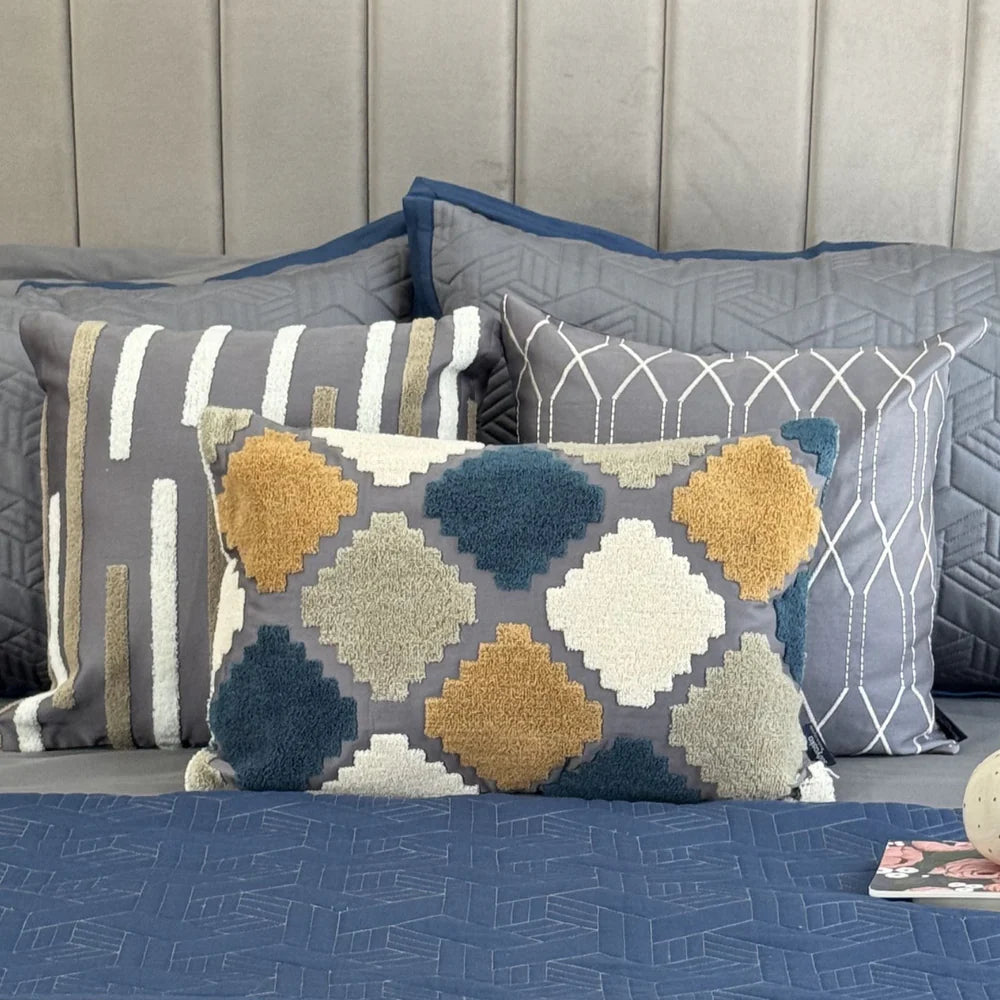 Nicobar Cotton Cushion Cover (12"×18")