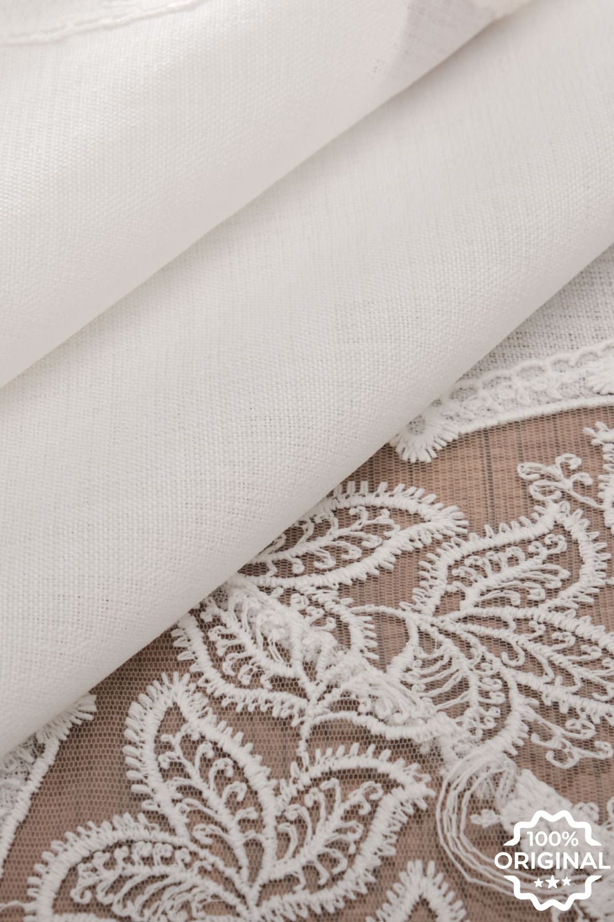 Finezza Table Cover 6-8 seater 160x230 cm Rectangular White