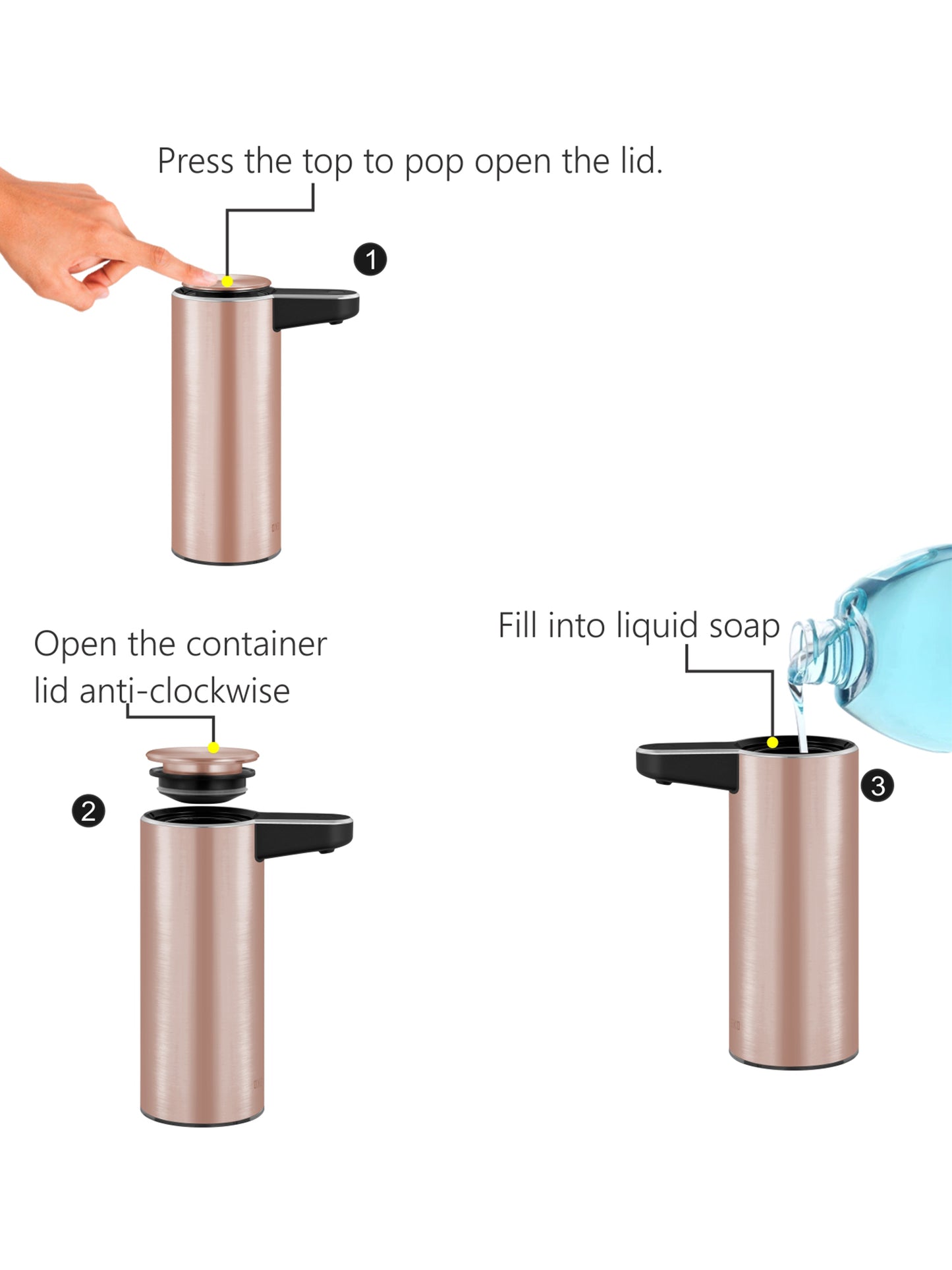 Aroma Autometic Smart Soap Dispenser Rose Gold