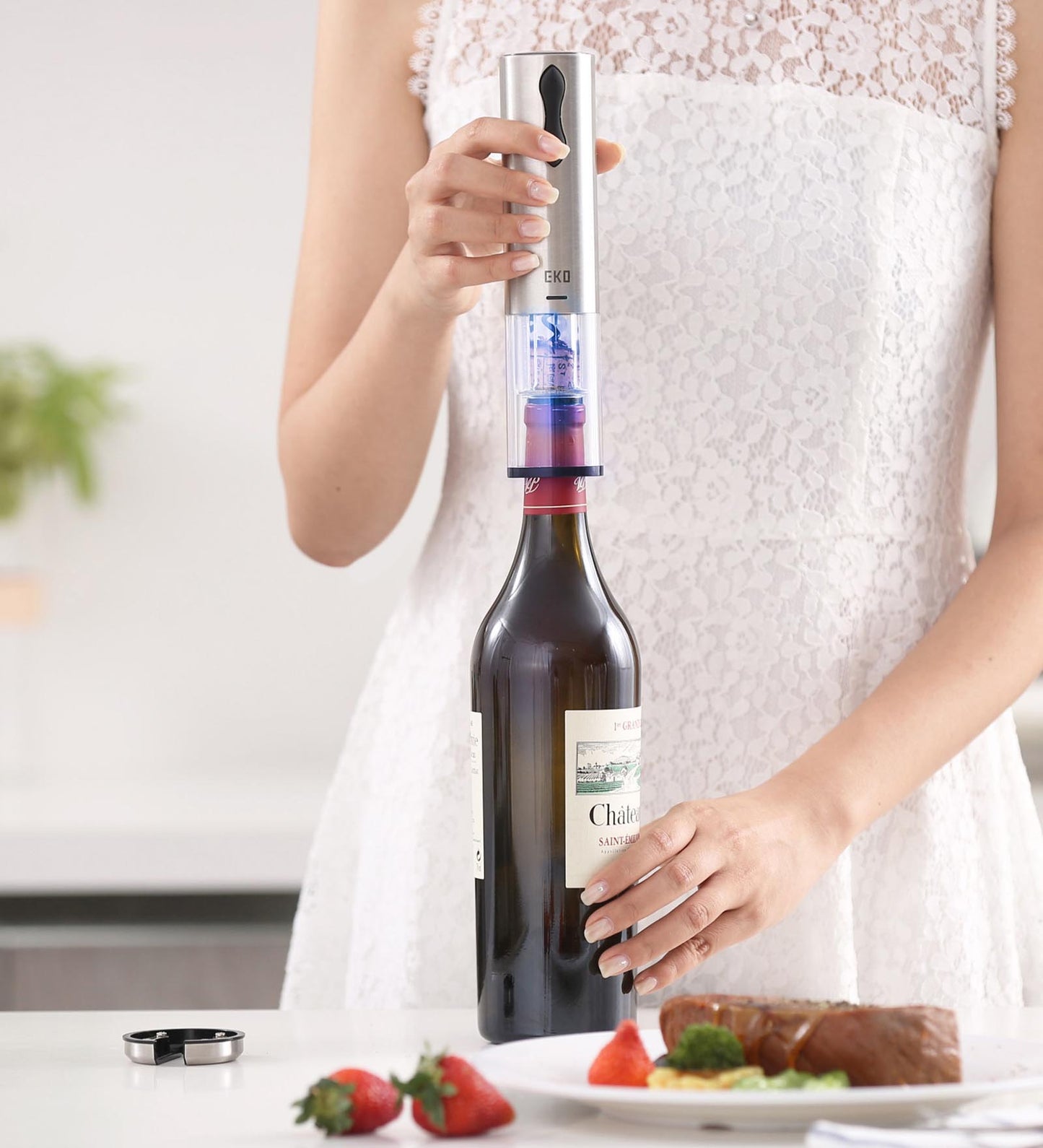 Boer Electric Wine Opener Metallic