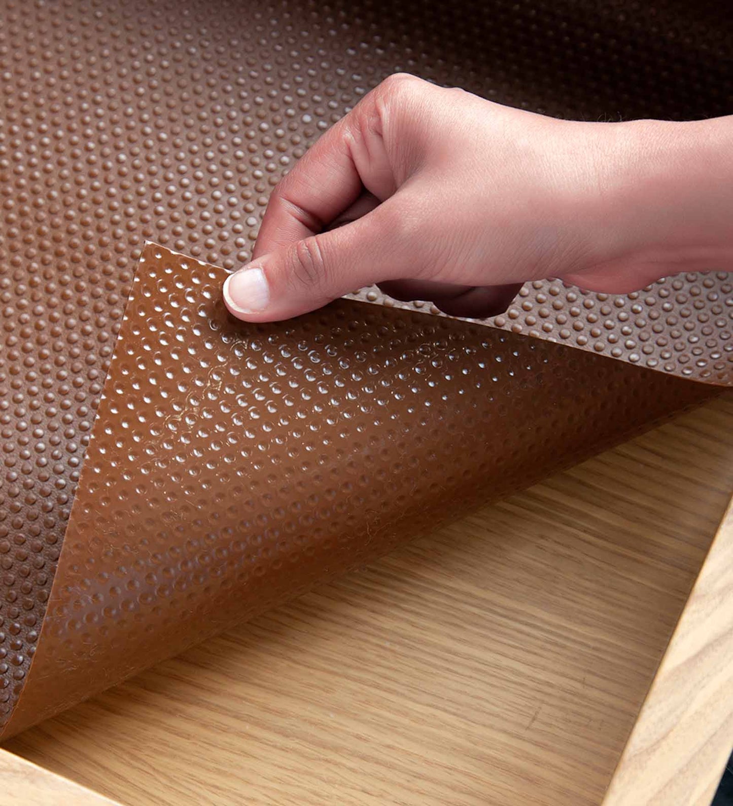 Rio PVC Shelf Liner Brown