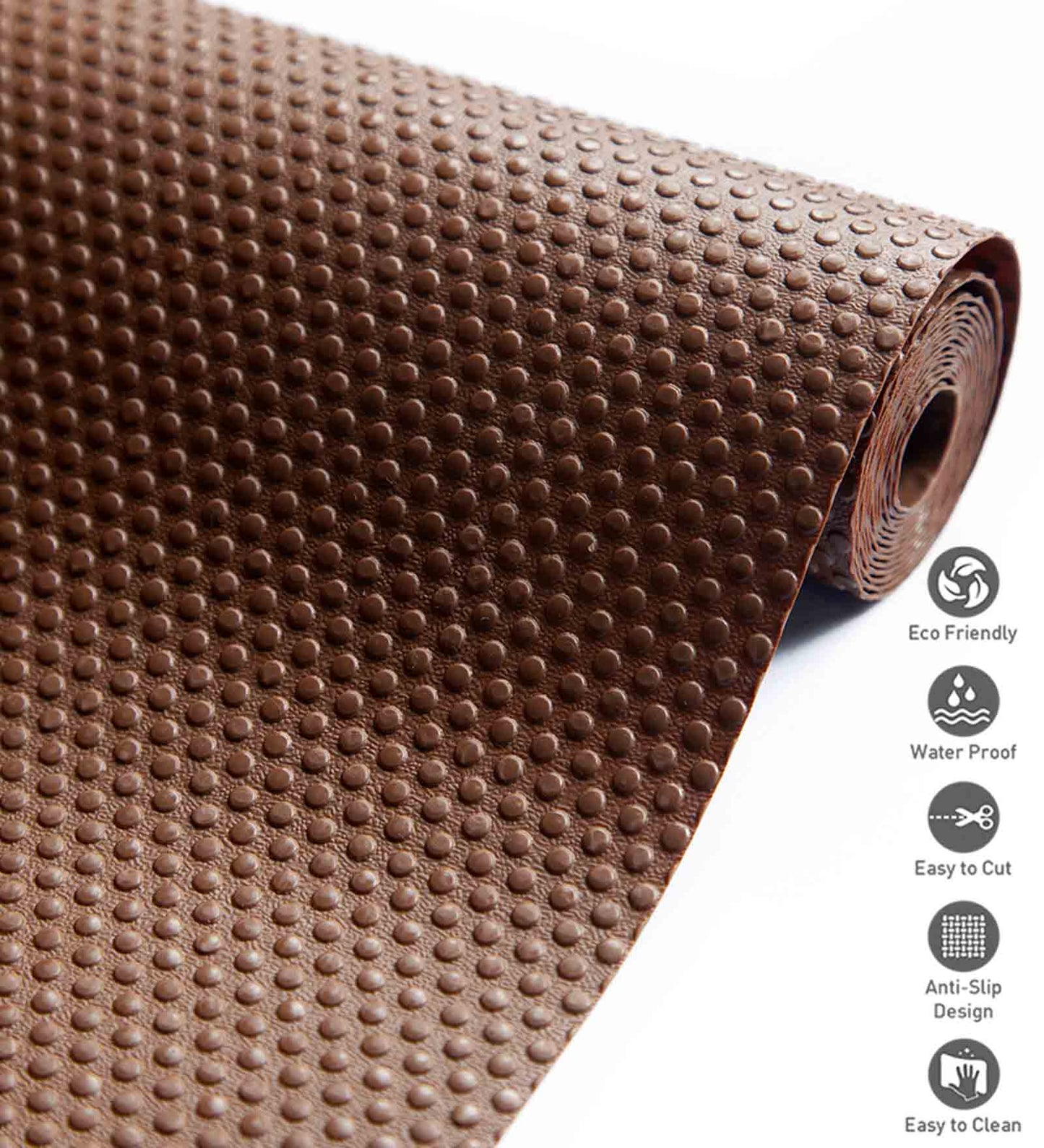 Rio PVC Shelf Liner Brown