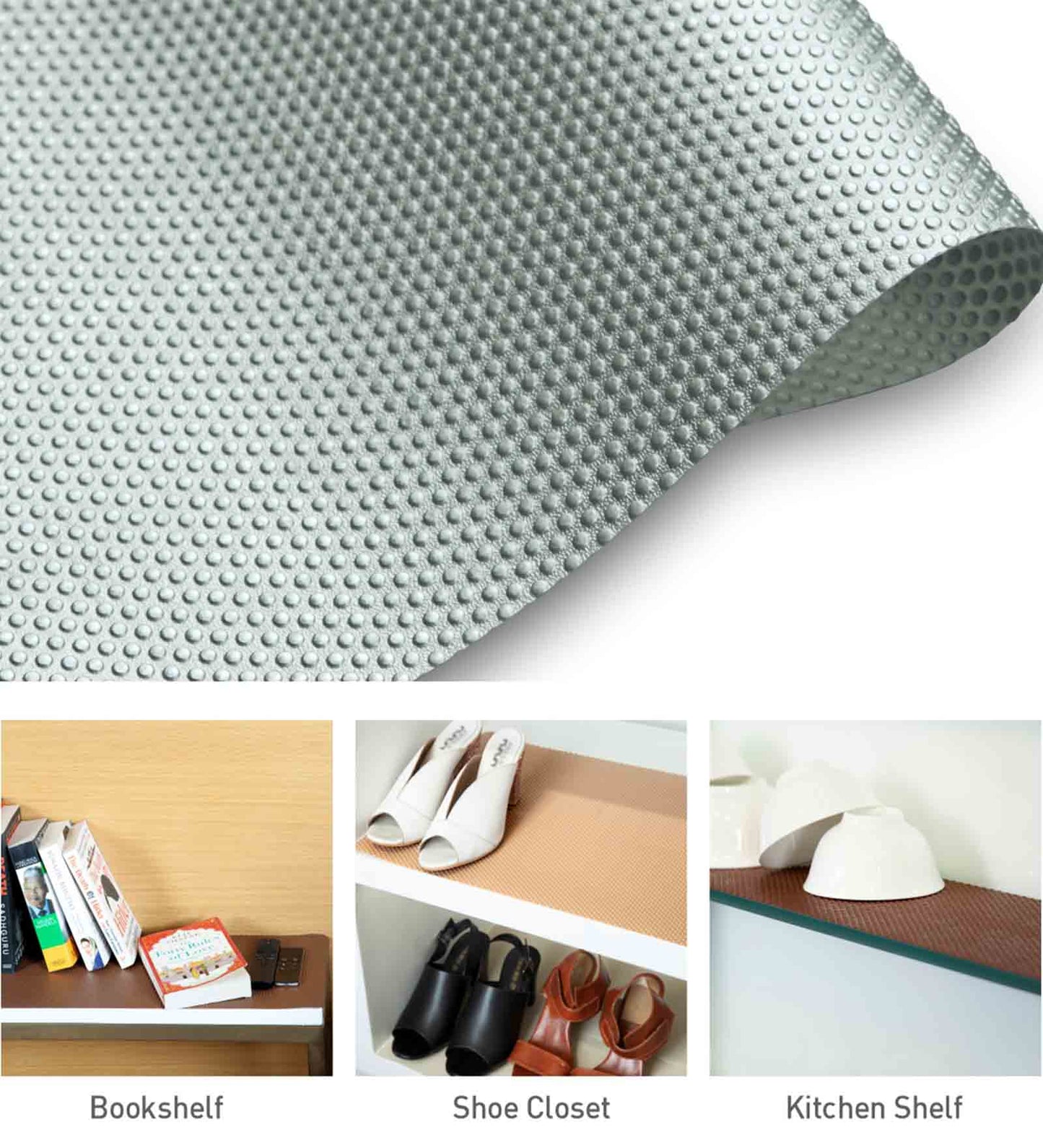 Rio PVC Shelf Liner Grey