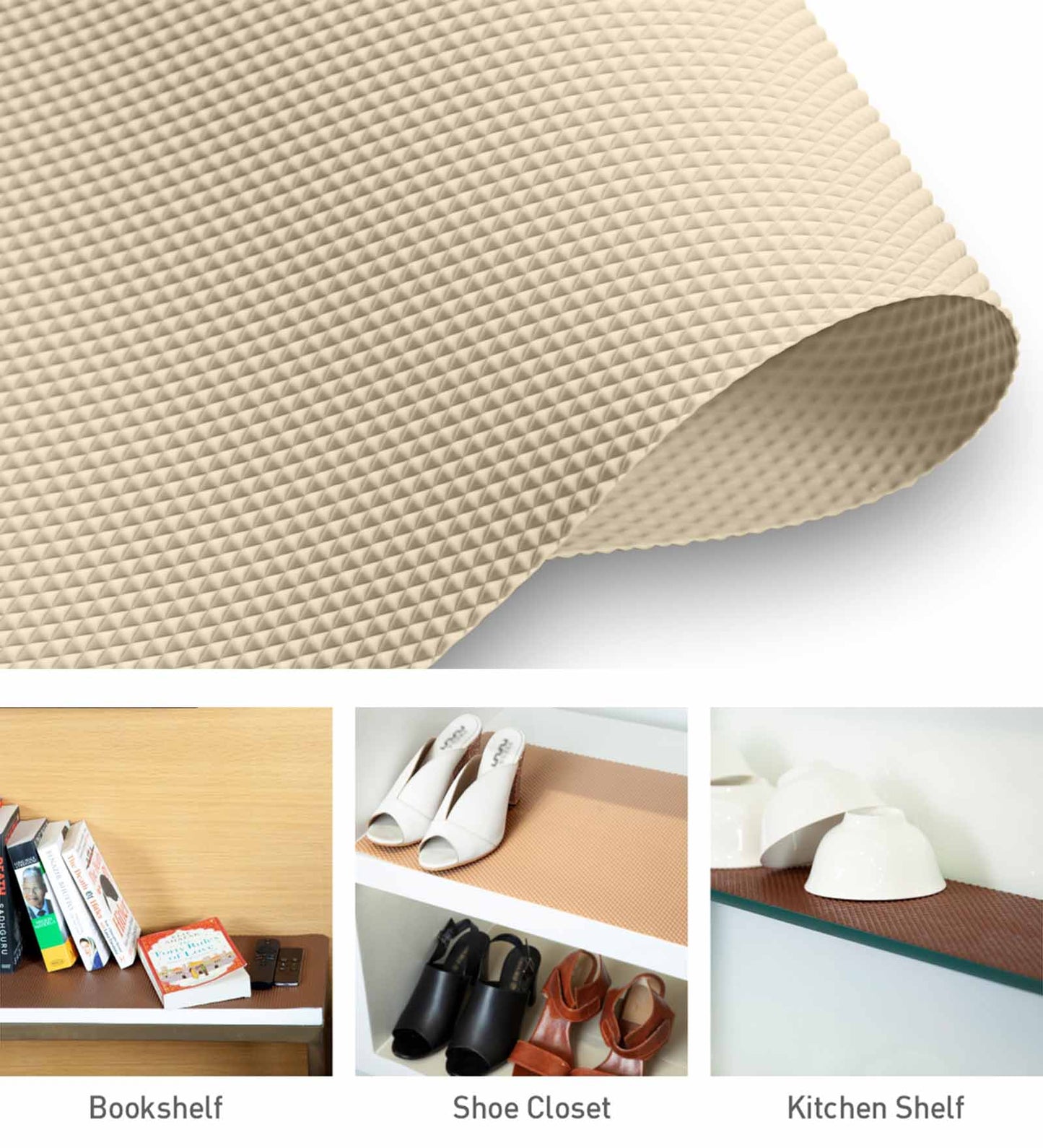 Rio PVC Shelf Liner L.Beige
