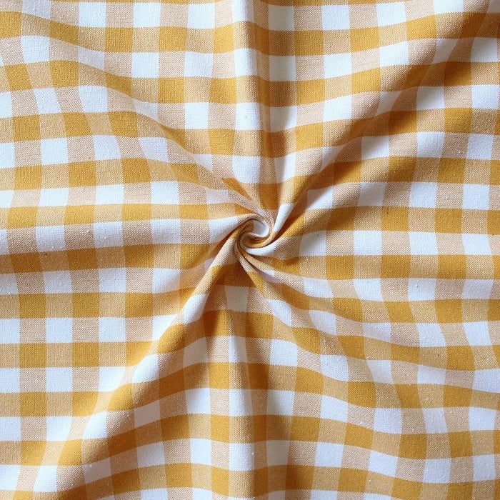 Linen Tea towel Gingham Pack Of 4 Yellow - grahsajja