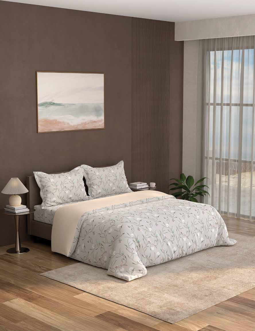 Portico New York Whispering Tales TC 100% Cotton Health Pro Printed Super King Bedsheet with 2 Pillow Cover