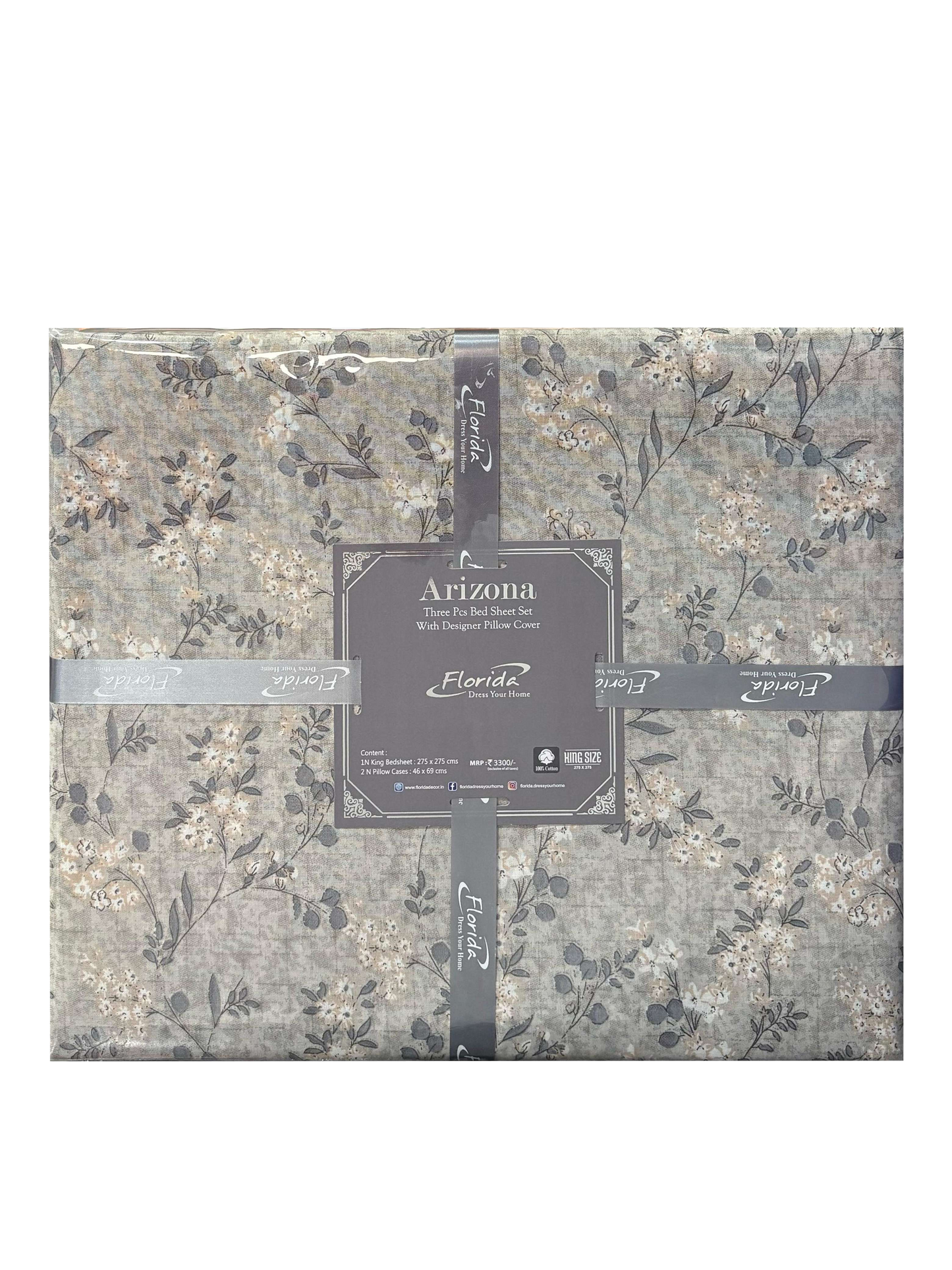 Florida Arizona 3 Pc Bedsheet set Super King Size