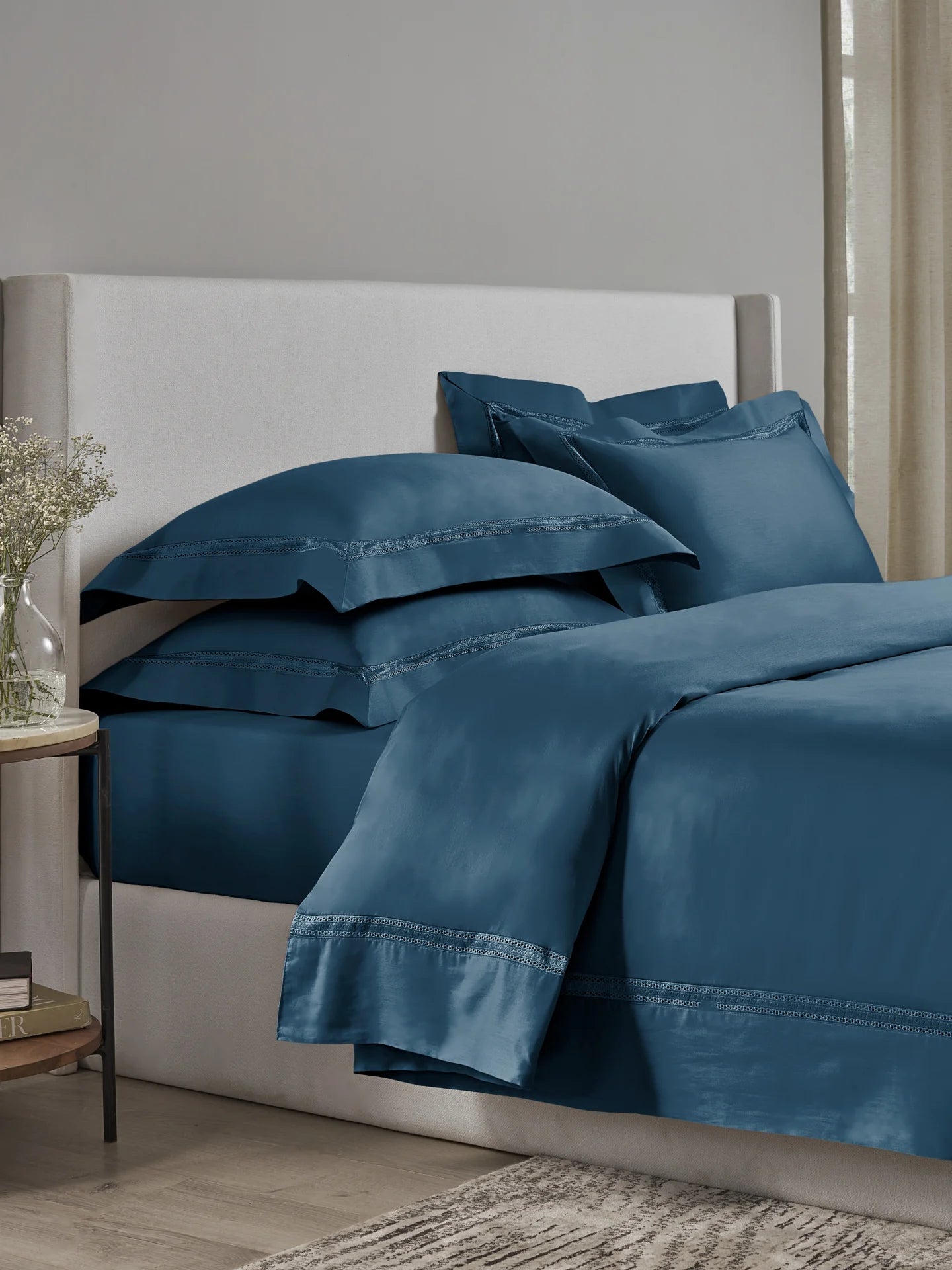 Plain Bedsheet P009 Blue Opal By (Sansaar A D'decor Brand)
