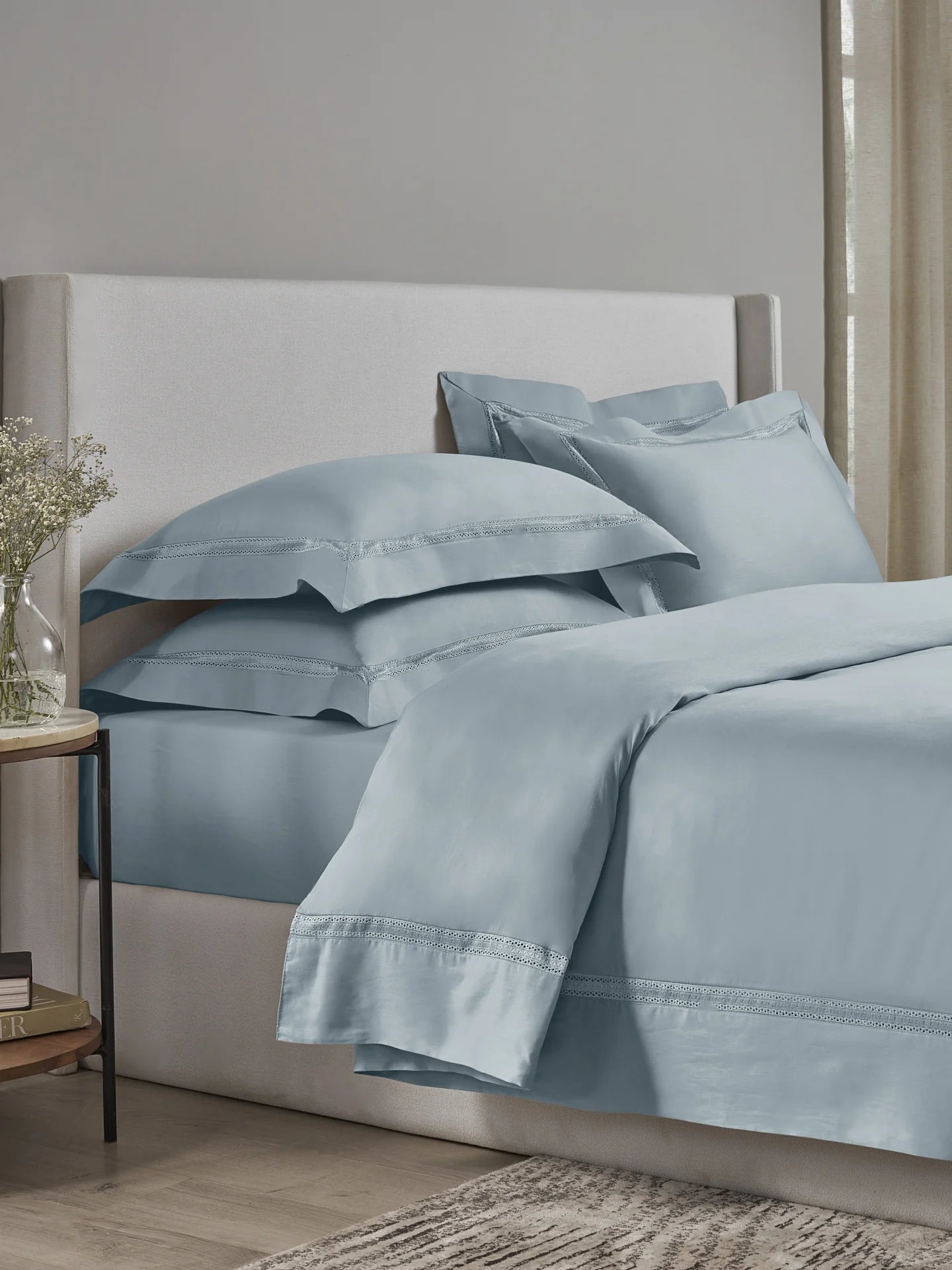 Plain Bedsheet P009 Steel Blue By (Sansaar A D'decor Brand)