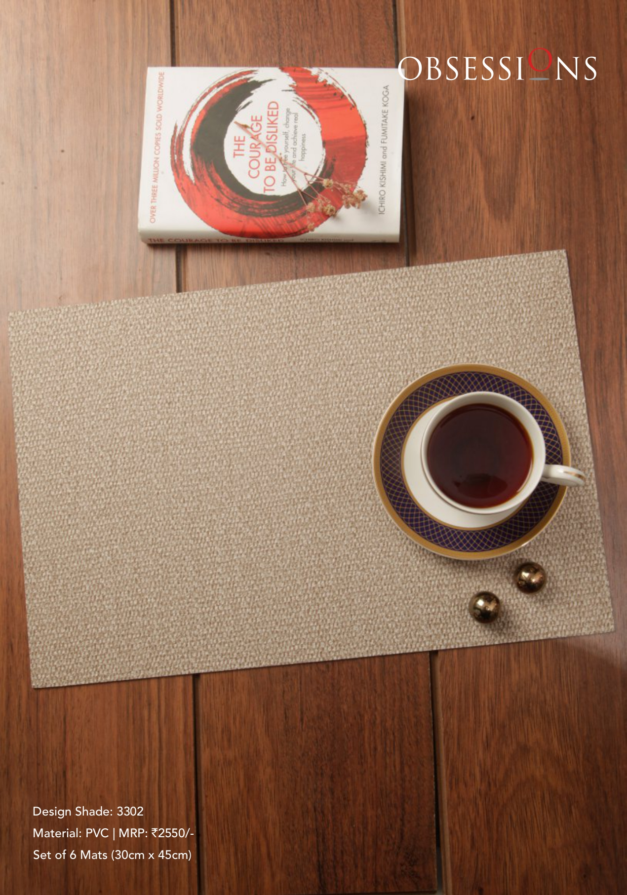 Obsessions Canvas Table Mat 6pcs Set