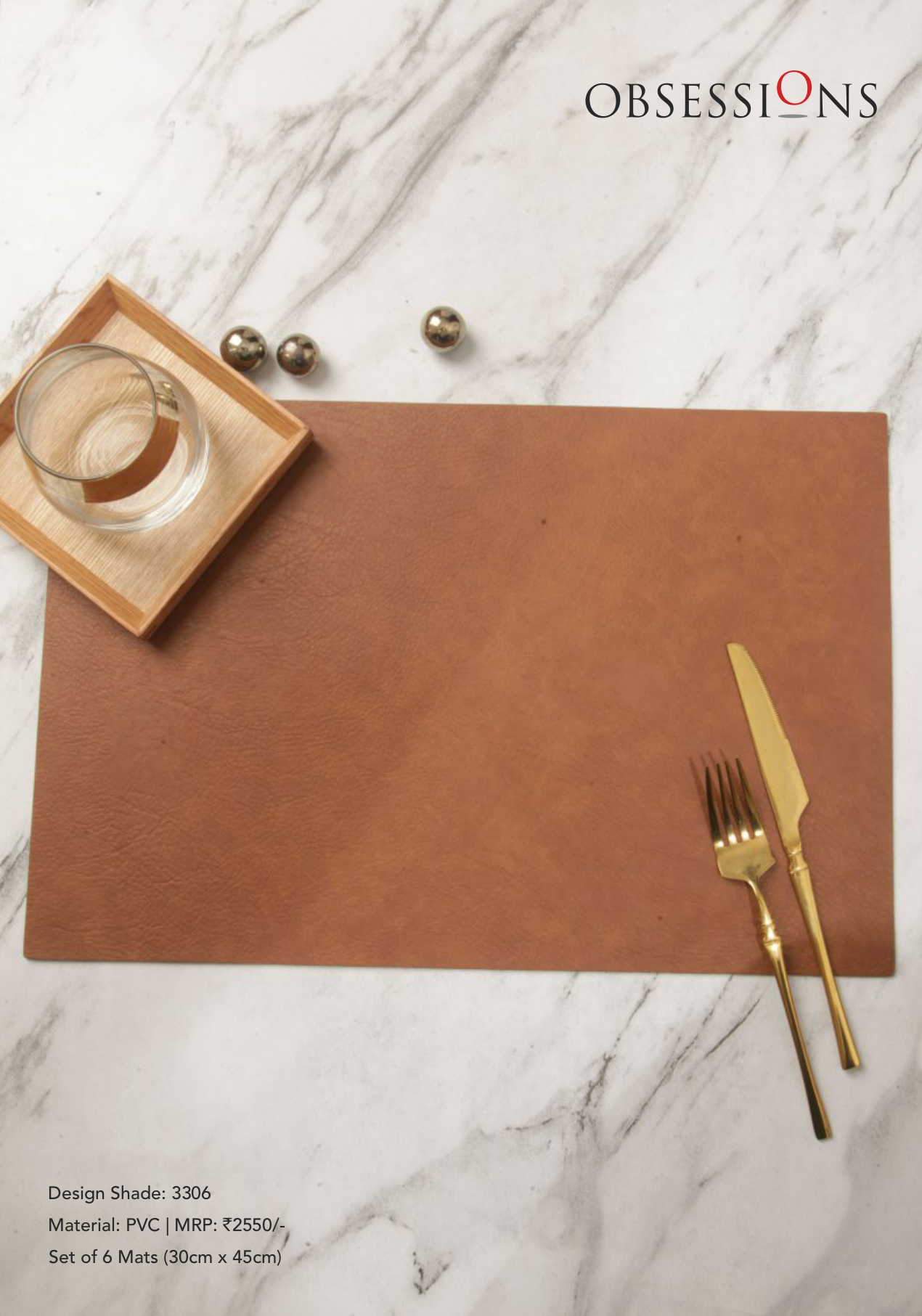 Obsessions Canvas Table Mat 6pcs Set