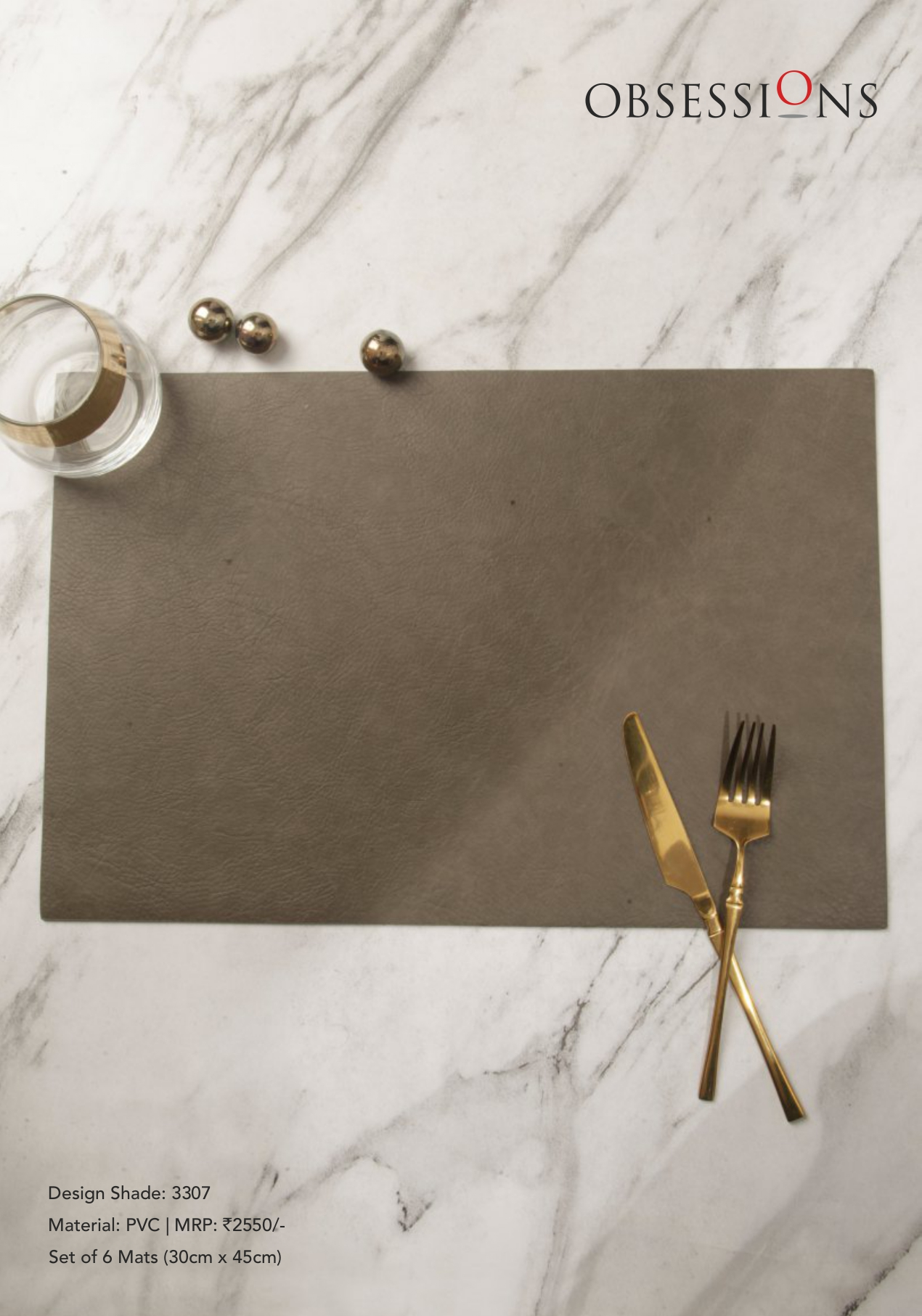Obsessions Canvas Table Mat 6pcs Set