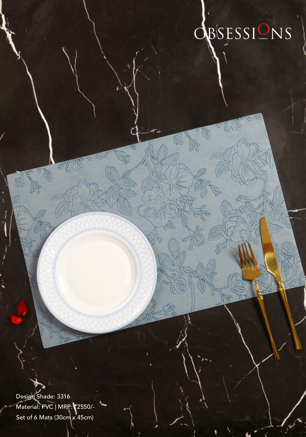 Obsessions Canvas Table Mat 6pcs Set