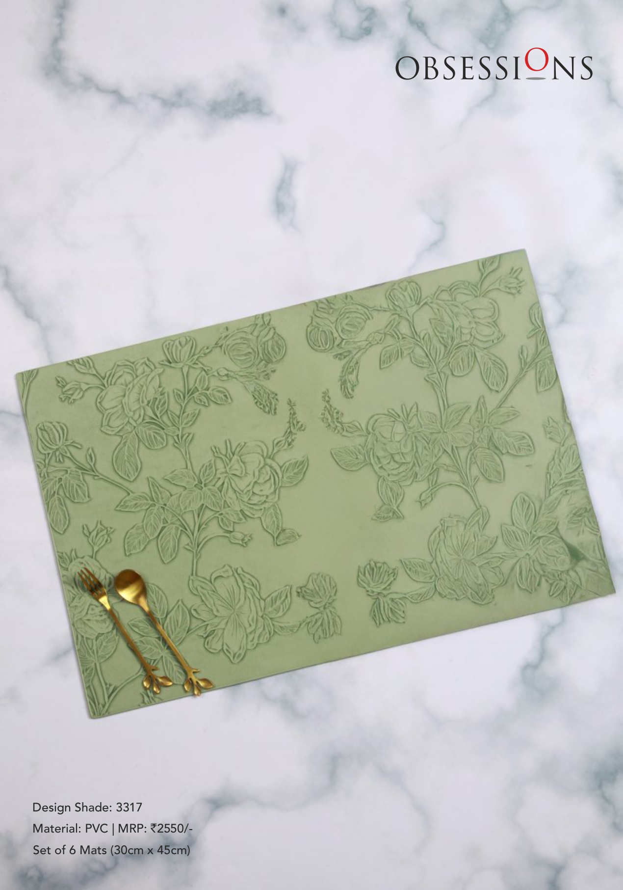 Obsessions Canvas Table Mat 6pcs Set