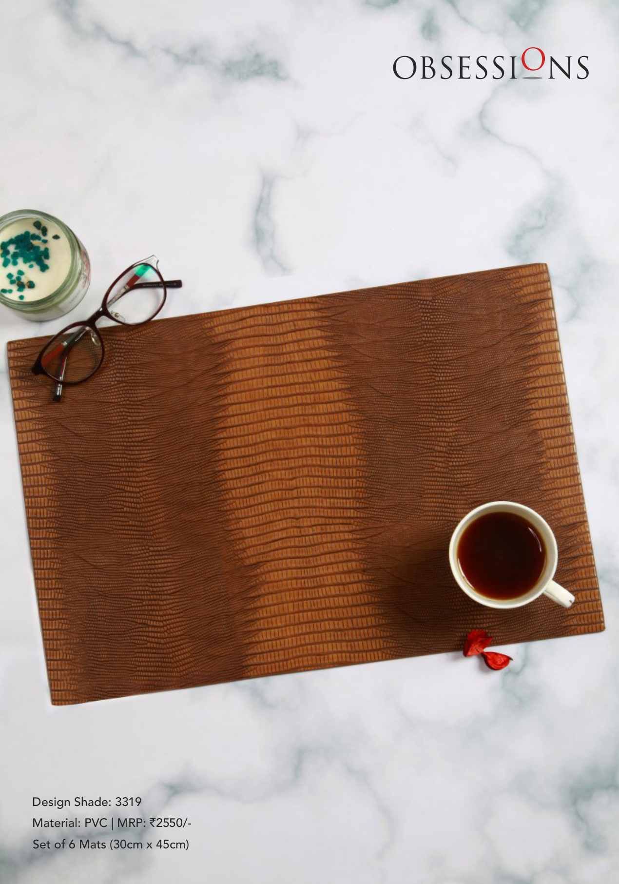 Obsessions Canvas Table Mat 6pcs Set