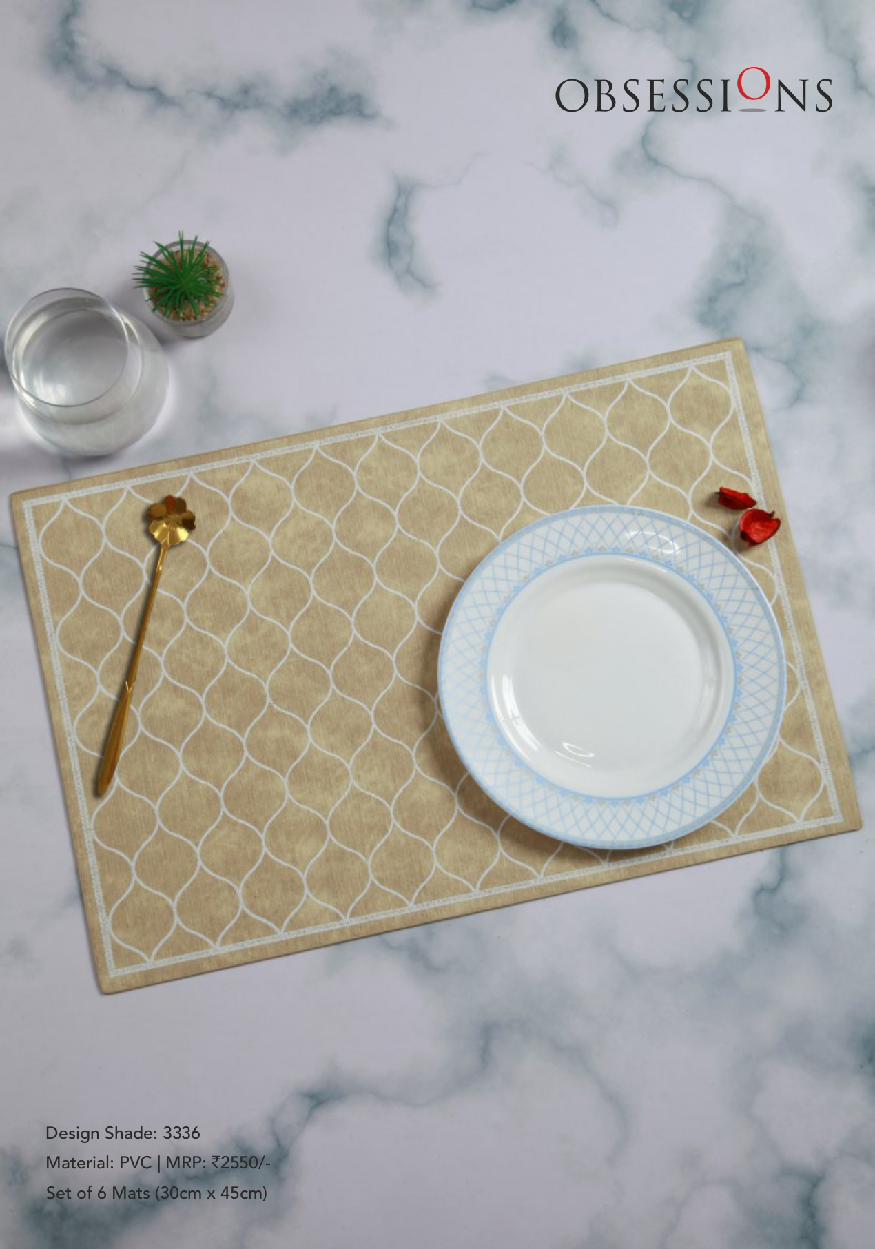 Obsessions Canvas Table Mat 6pcs Set
