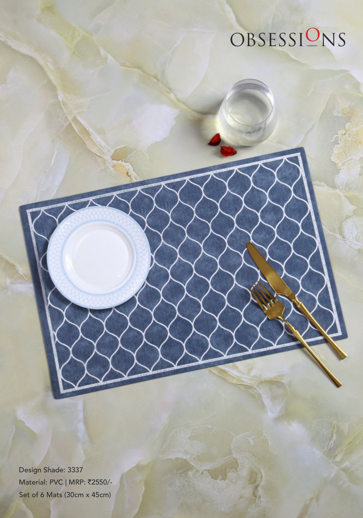 Obsessions Canvas Table Mat 6pcs Set