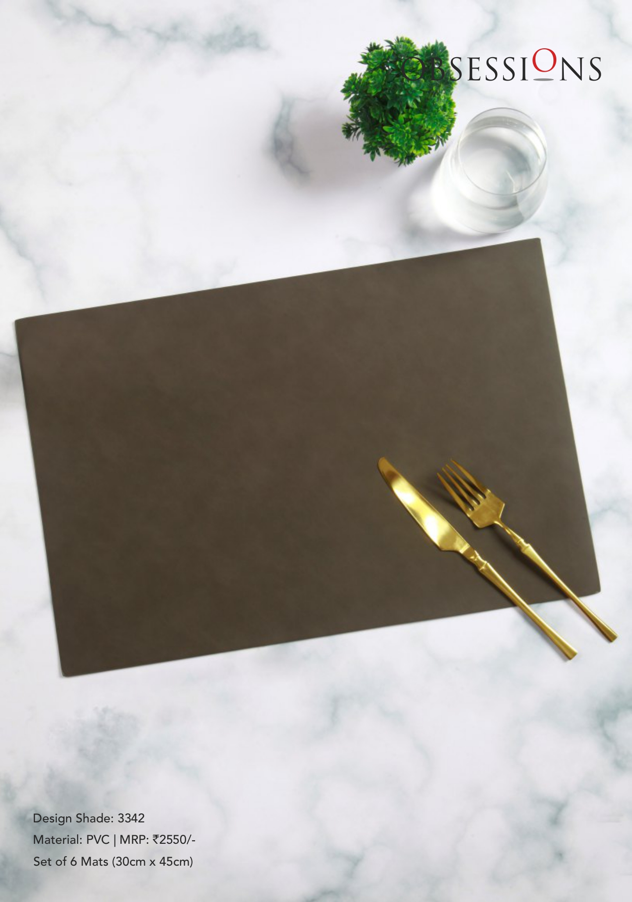 Obsessions Canvas Table Mat 6pcs Set