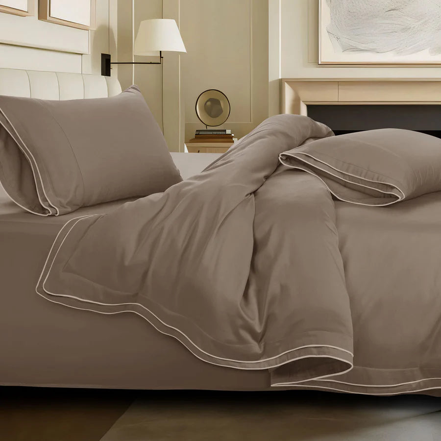 Premium 500 TC 100% Cotton Dolce Vita Bedding Brown