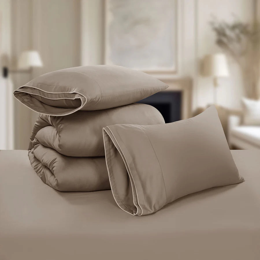 Premium 500 TC 100% Cotton Dolce Vita Bedding Brown
