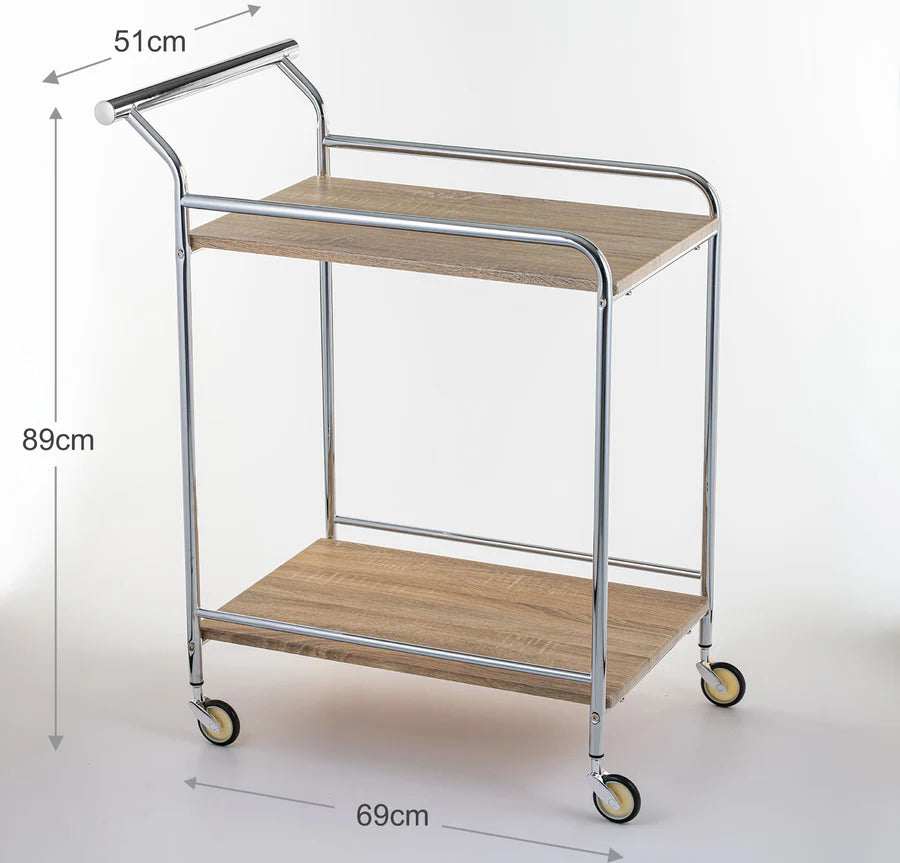 Elegant Ebony Serving Cart with Brass Accents Regular price - grahsajja