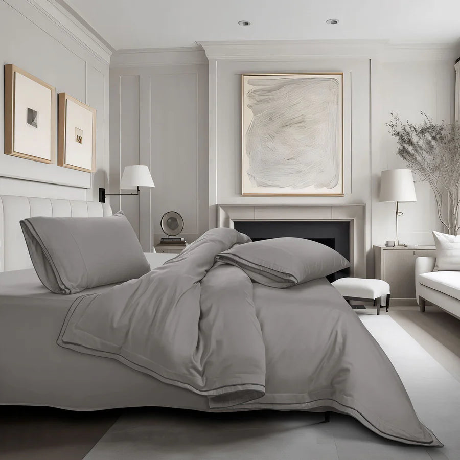 Premium 500 TC 100% Cotton Dolce Vita Bedding Steel grey