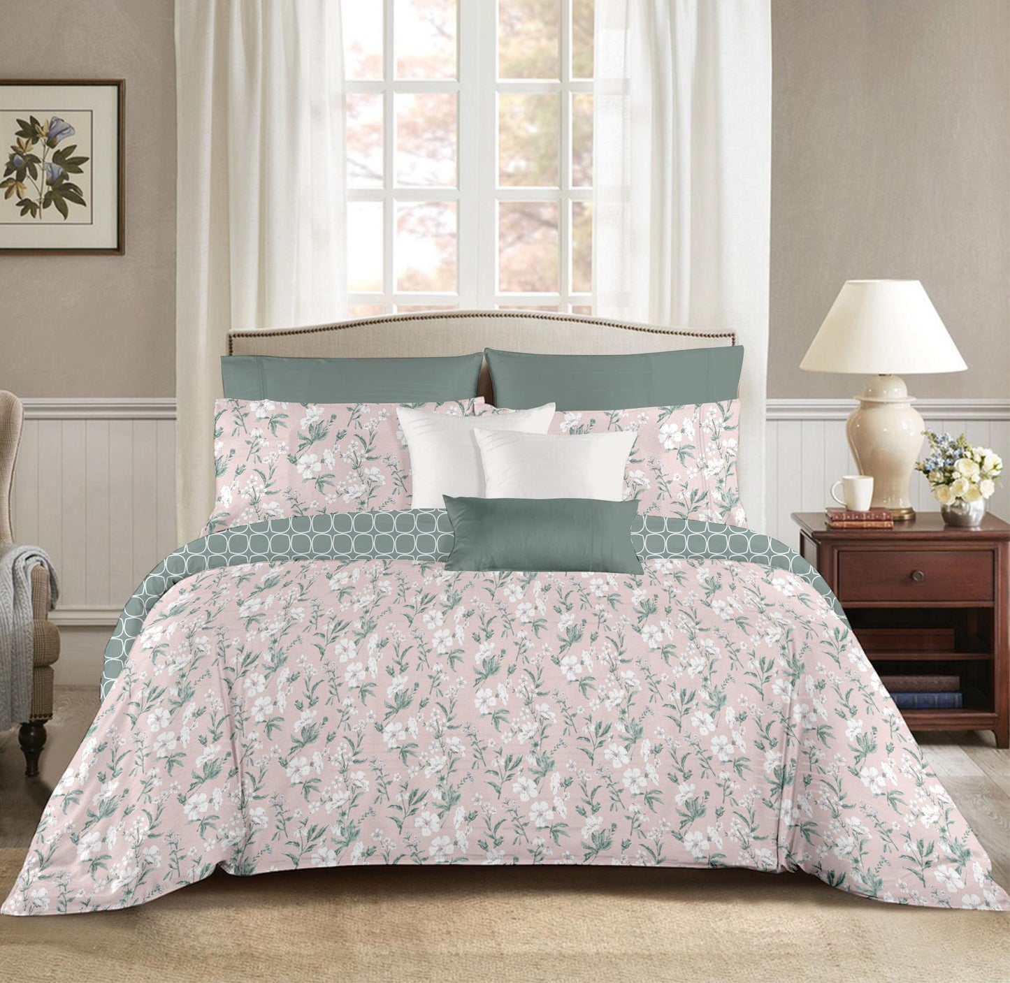 Fiesta 4 Piece AC Comforter Set with Bedsheet & Pillow Covers by Florida