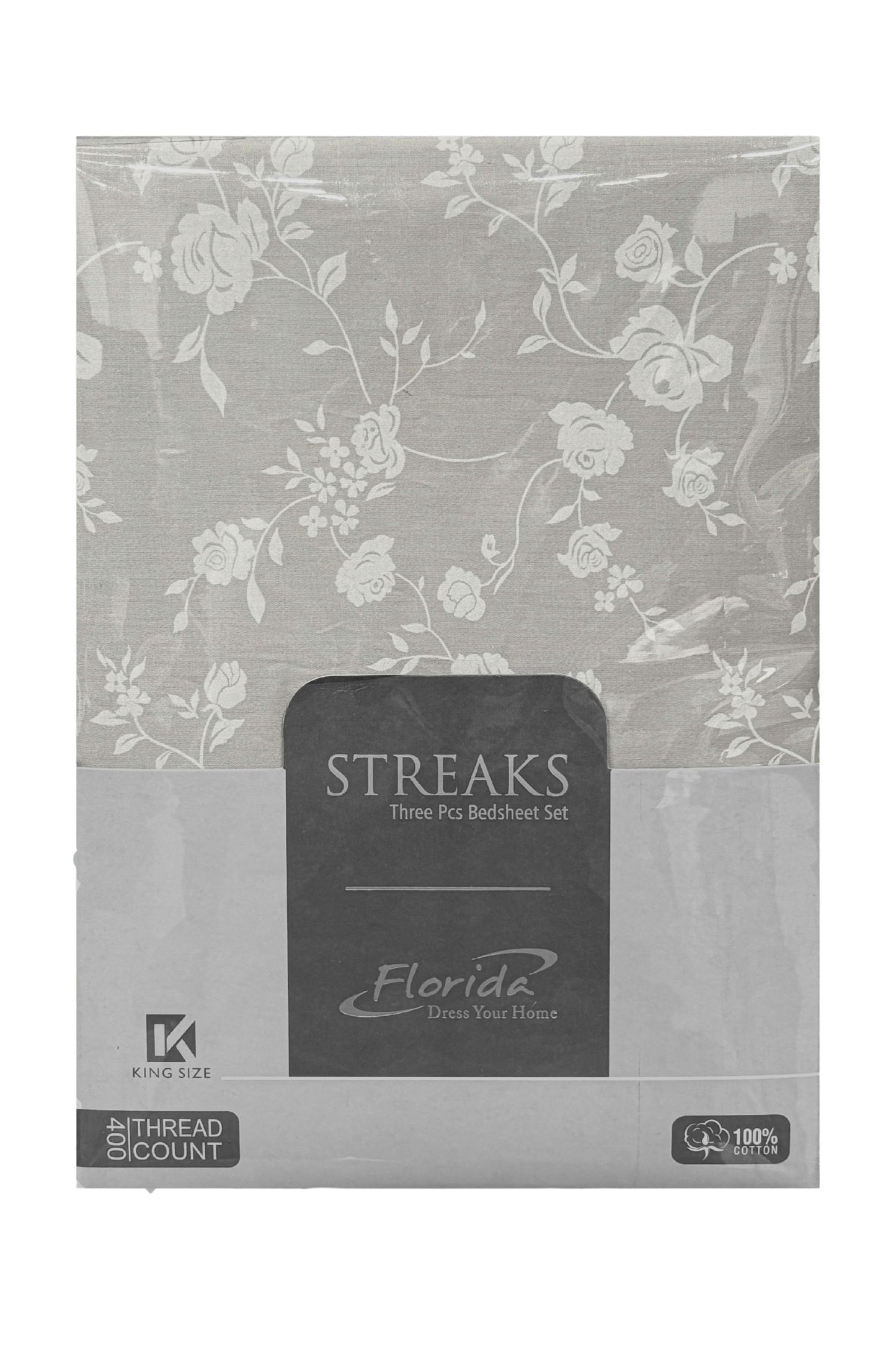 Florida New Sreak King SIze Bedsheet Printed with 2Pc Pillow Cover