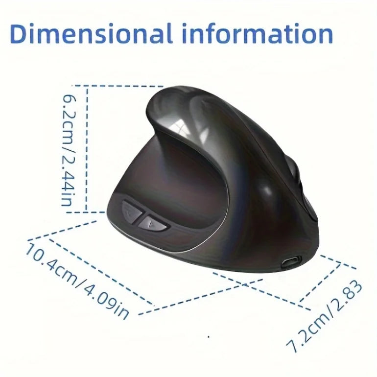 Wholesale Black Ergonomic Mouse Wireless Rechargeable Comfort Grip Mouse 6 Buttons Silent Click Mouse for Office Home Use