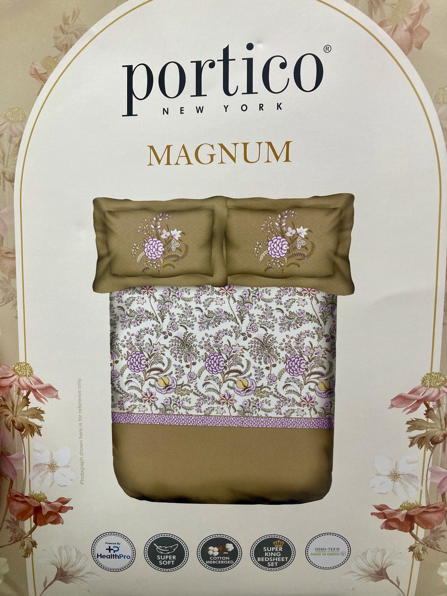 Portico New York Magnum Collection King size Bedsheet with 2pc Pillow Cover - grahsajja