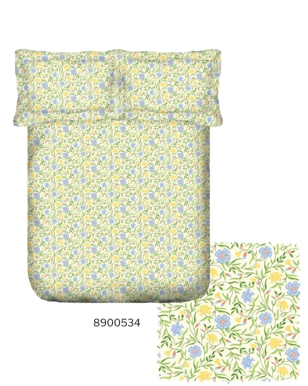 PORTICO MARVELLA Cotton Single bed size 150cmx224cm 144TC Printed 2Pcs Bedsheet SS2025