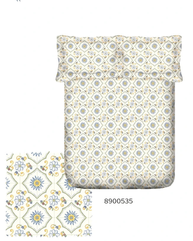 PORTICO MARVELLA Cotton Single bed size 150cmx224cm 144TC Printed 2Pcs Bedsheet SS2025