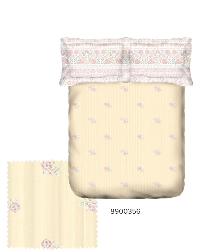 PORTICO MARVELLA Cotton Single bed size 150cmx224cm 144TC Printed 2Pcs Bedsheet SS2025