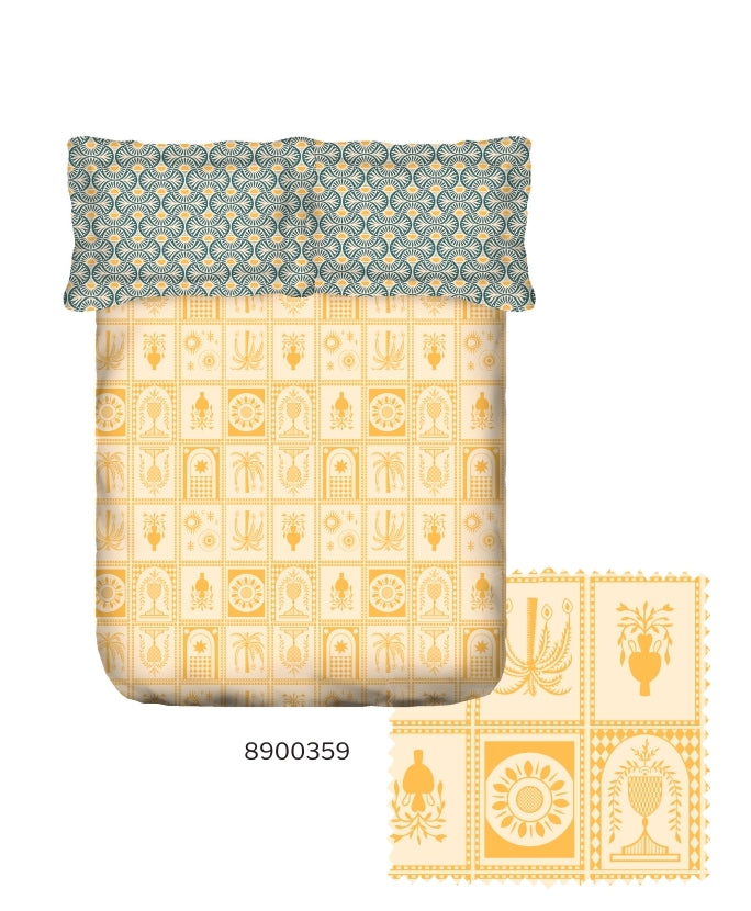PORTICO MARVELLA Cotton Single bed size 150cmx224cm 144TC Printed 2Pcs Bedsheet SS2025