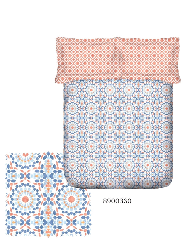 PORTICO MARVELLA Cotton Single bed size 150cmx224cm 144TC Printed 2Pcs Bedsheet SS2025