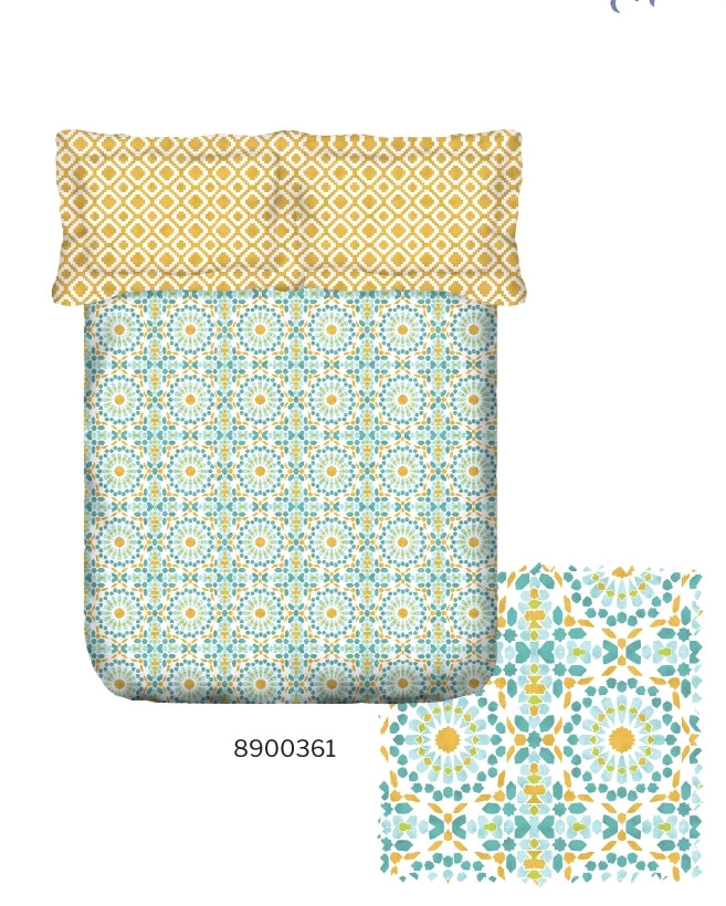 PORTICO MARVELLA Cotton Single bed size 150cmx224cm 144TC Printed 2Pcs Bedsheet SS2025