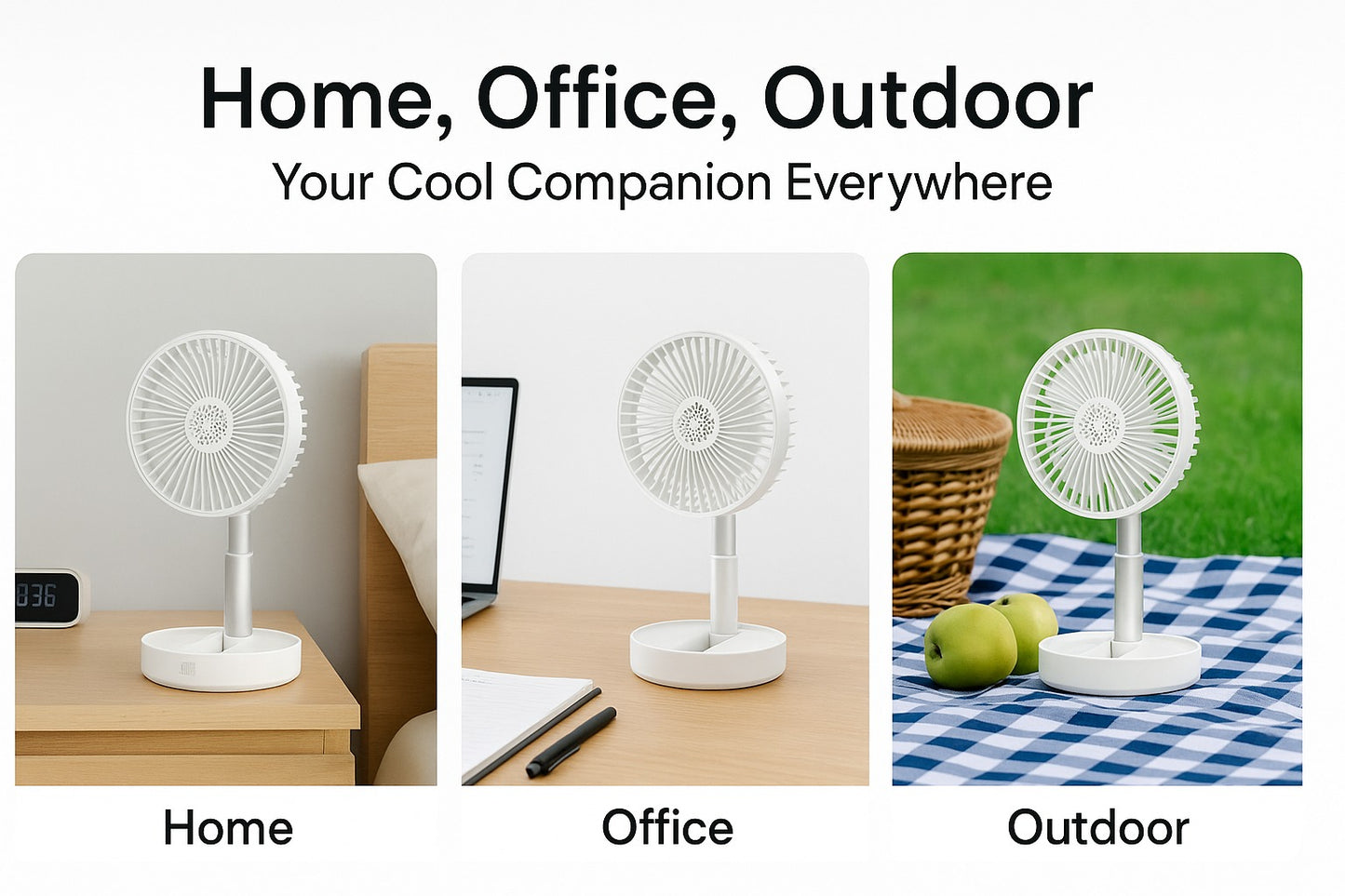 All Day Wireless™ Rechargeable Folding Fan