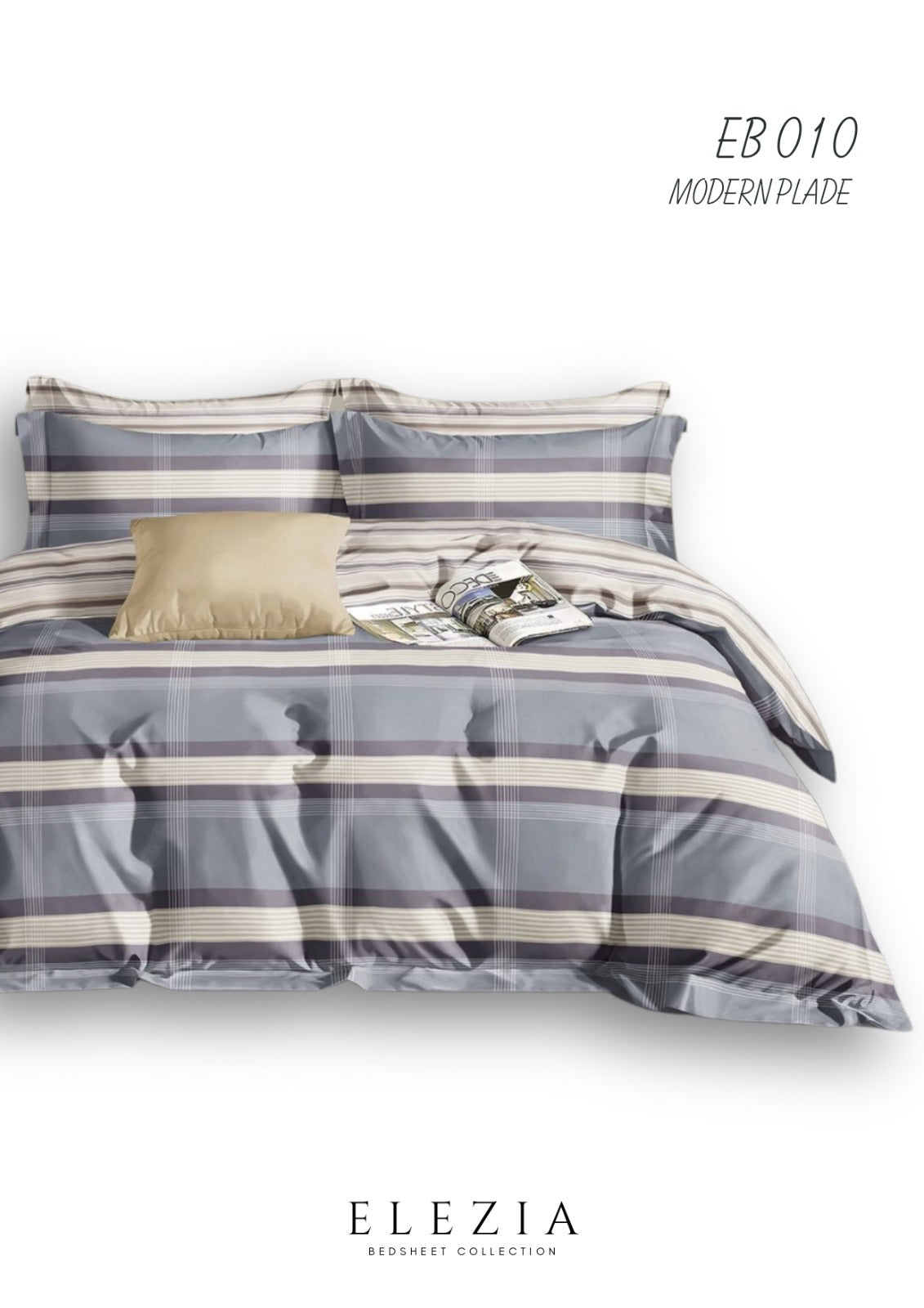 La Casa Printed bedsheet Elezia Collection KingSize bedsheet 2pcPillow Cover Modern Plade Br