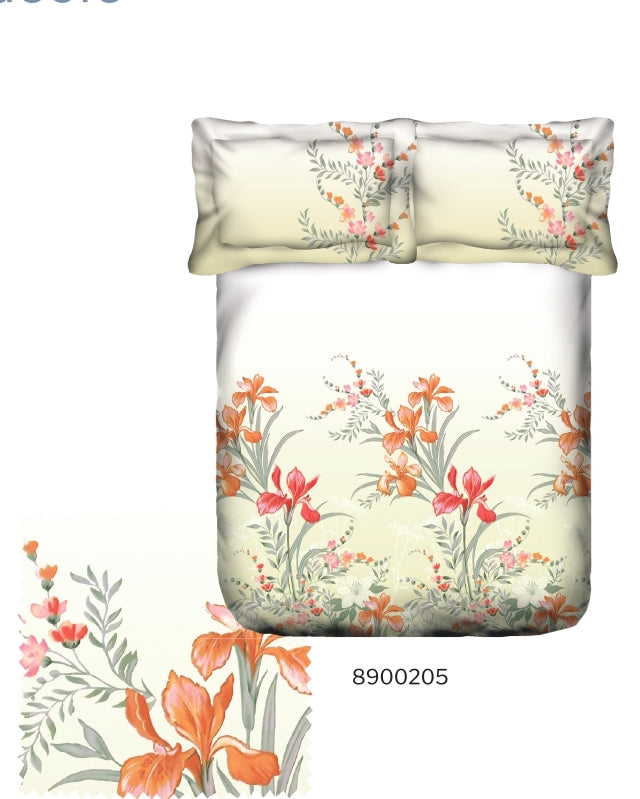 Portico Facests Ceramica Printed Super King Size Double Bedsheet with 2pc Pillow Cover